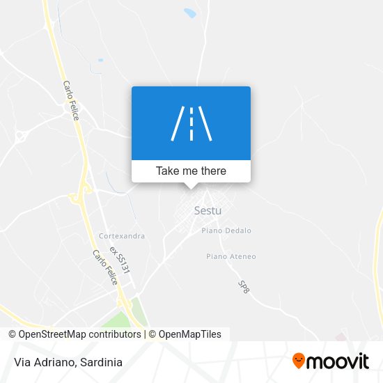 Via Adriano map