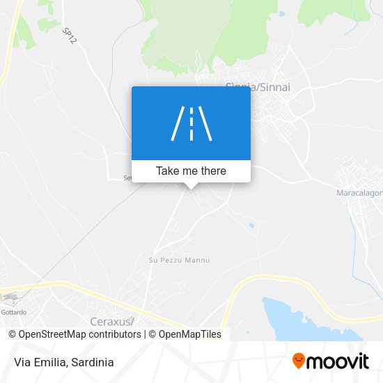 Via Emilia map