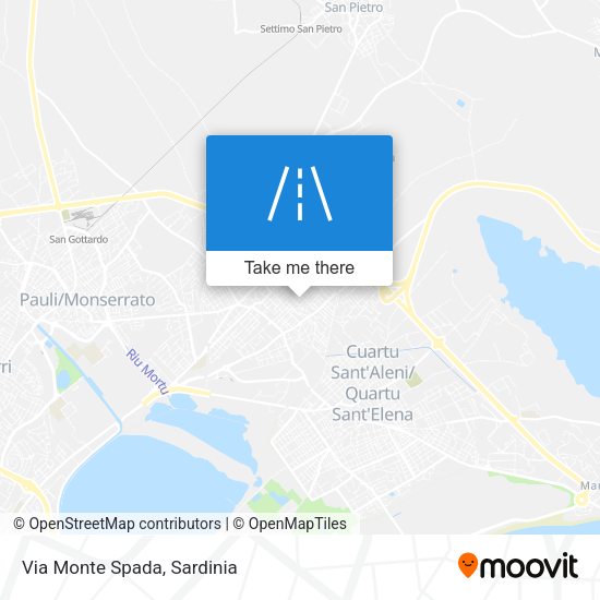 Via Monte Spada map