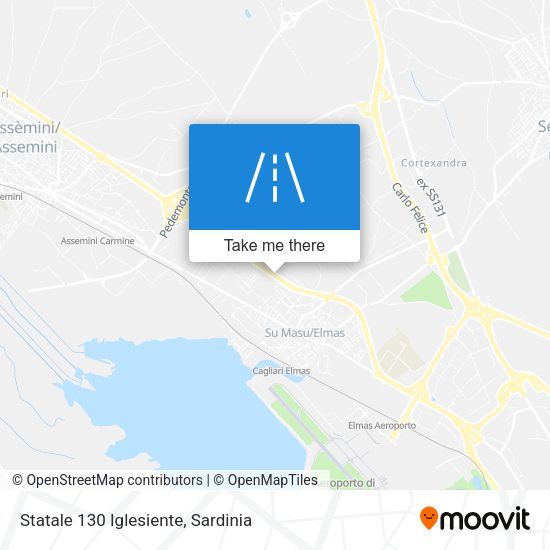 Statale 130 Iglesiente map