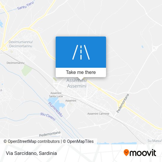 Via Sarcidano map