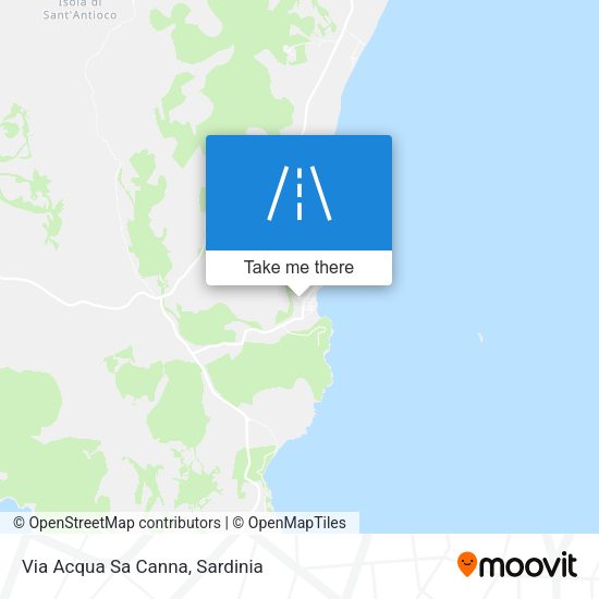 Via Acqua Sa Canna map