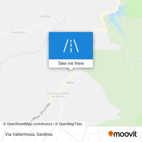 Via Vallermosa map