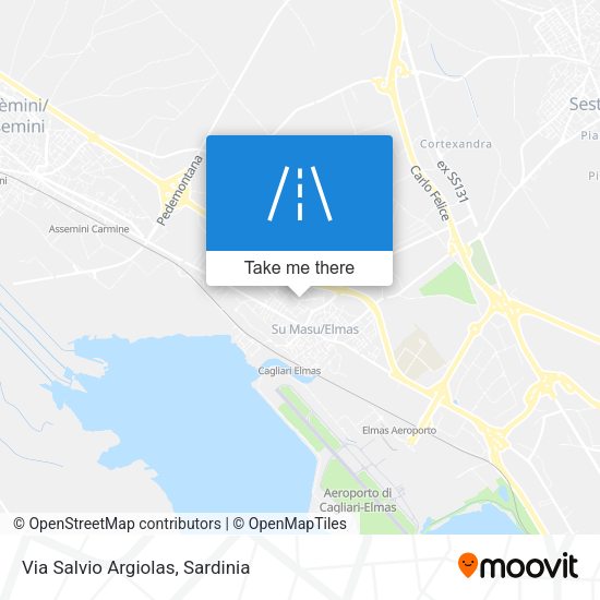 Via Salvio Argiolas map