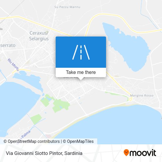 Via Giovanni Siotto Pintor map
