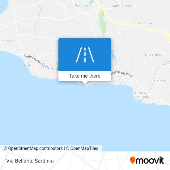 Via Bellaria map
