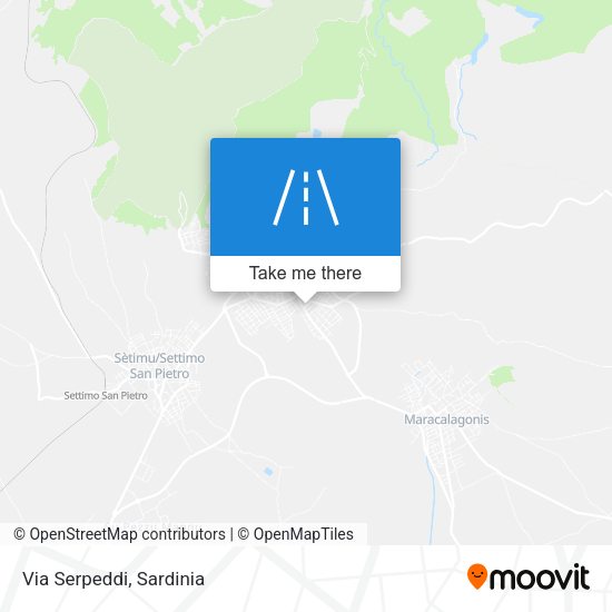 Via Serpeddi map