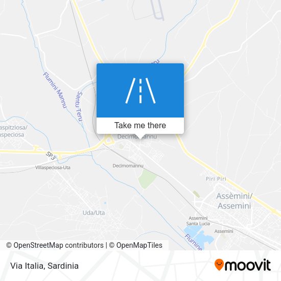 Via Italia map