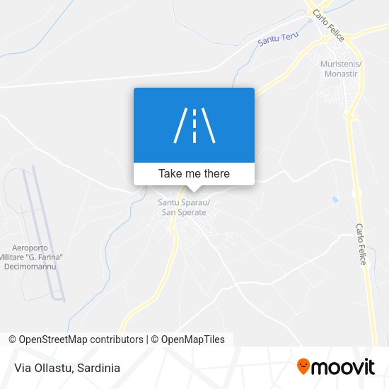 Via Ollastu map