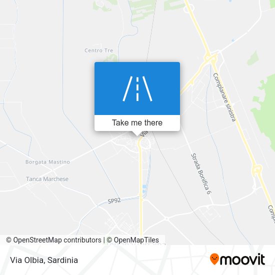 Via Olbia map