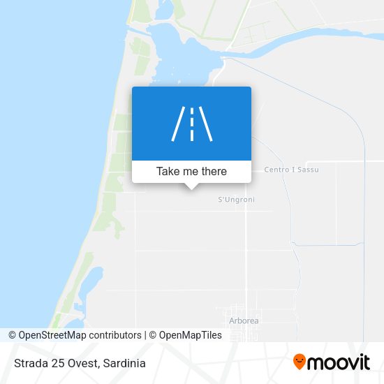 Strada 25 Ovest map