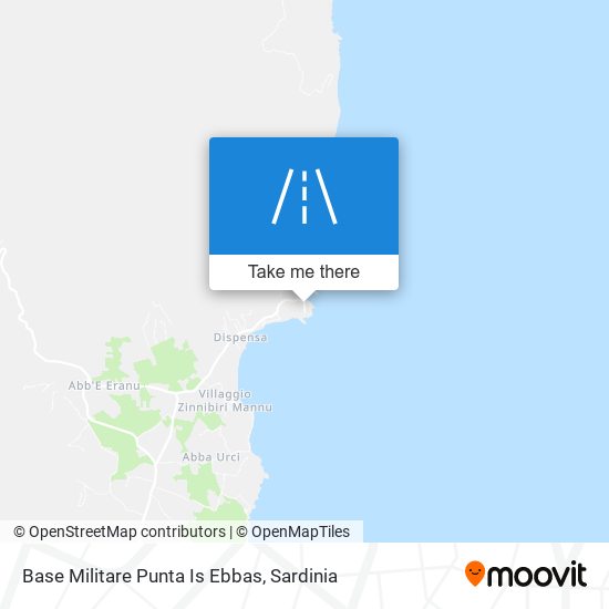 Base Militare Punta Is Ebbas map