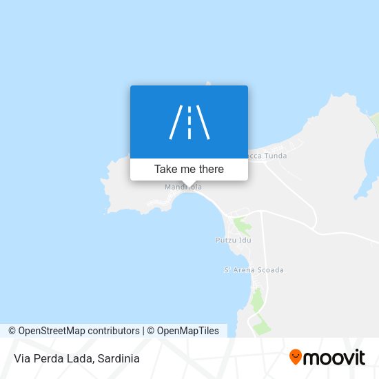 Via Perda Lada map
