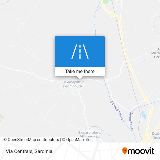 Via Centrale map