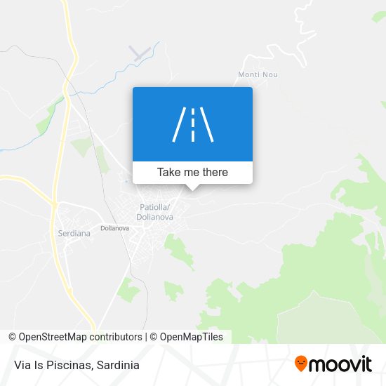Via Is Piscinas map