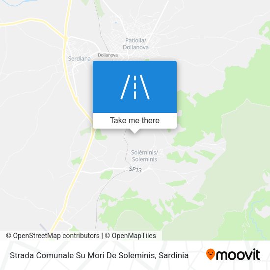 Strada Comunale Su Mori De Soleminis map