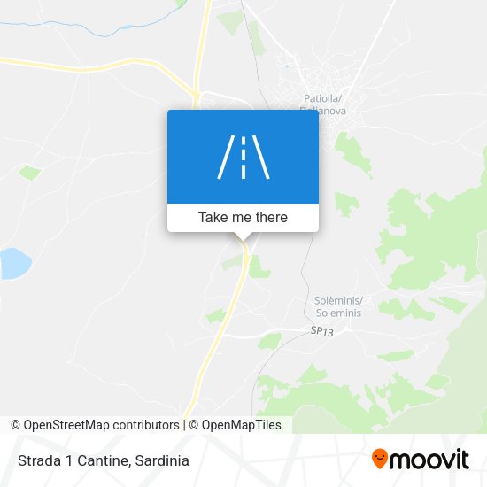Strada 1 Cantine map