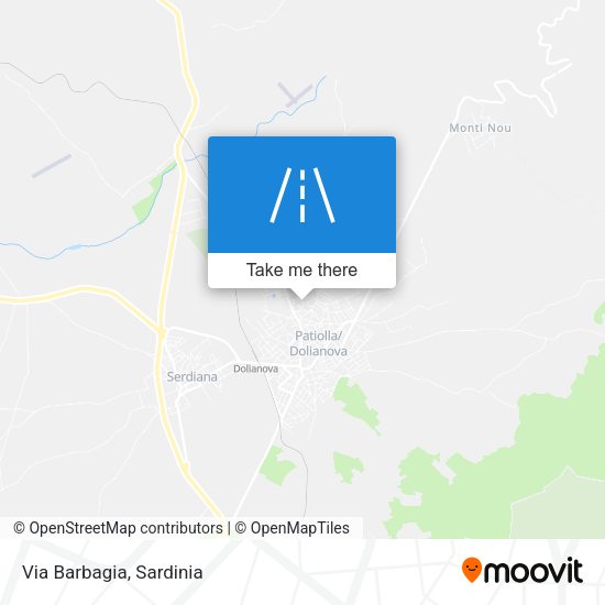 Via Barbagia map