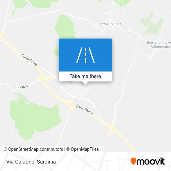 Via Calabria map