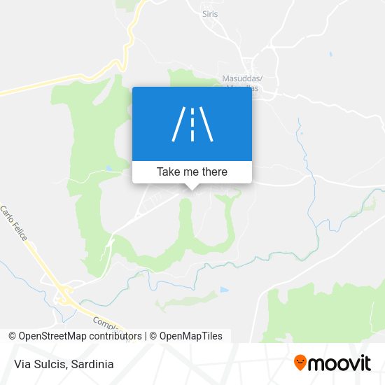 Via Sulcis map