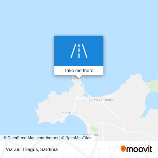 Via Ziu Triagus map