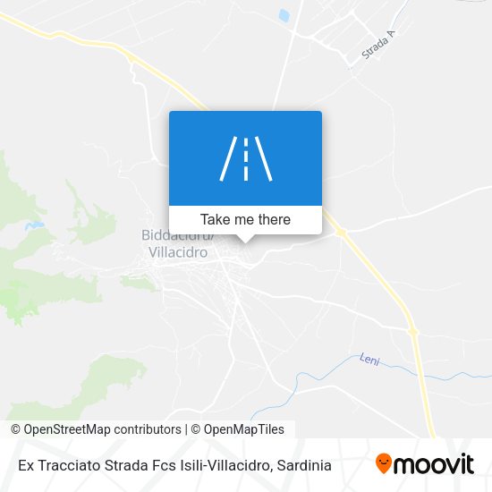 Ex Tracciato Strada Fcs Isili-Villacidro map
