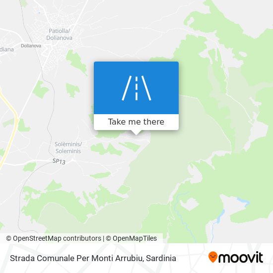 Strada Comunale Per Monti Arrubiu map