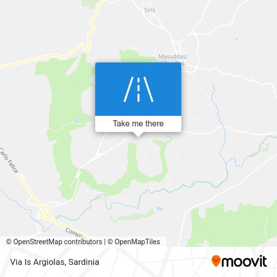 Via Is Argiolas map