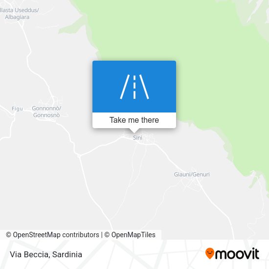 Via Beccia map
