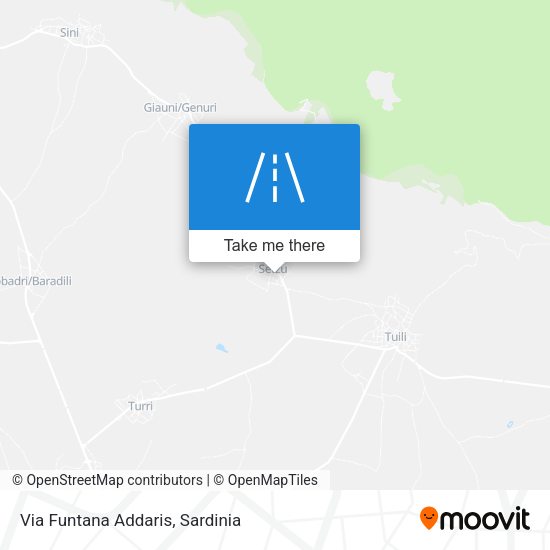 Via Funtana Addaris map