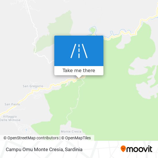 Campu Omu Monte Cresia map