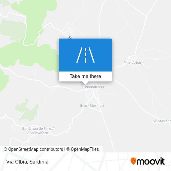 Via Olbia map