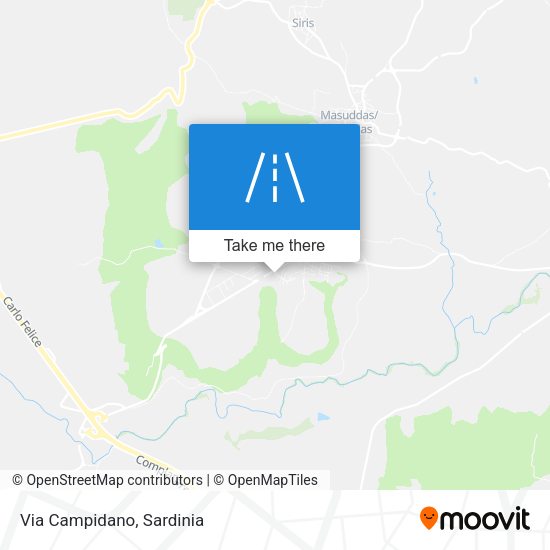 Via Campidano map