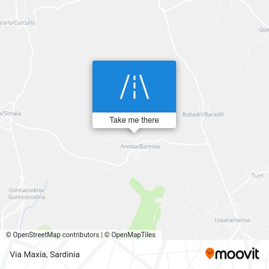 Via Maxia map