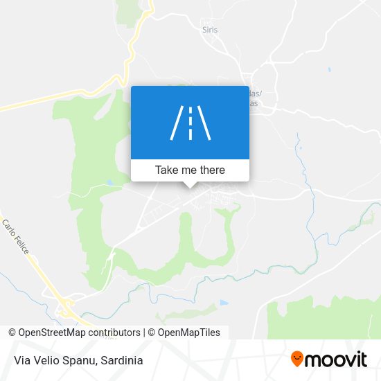 Via Velio Spanu map