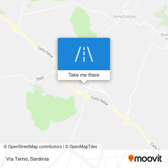 Via Temo map