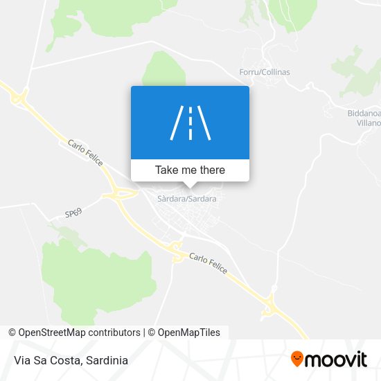 Via Sa Costa map