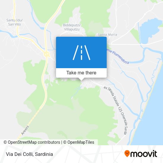 Via Dei Colli map