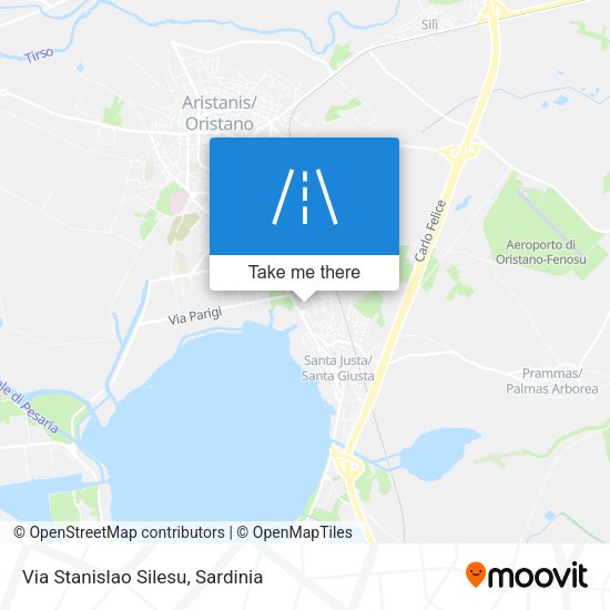 Via Stanislao Silesu map