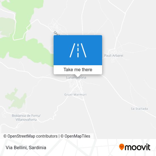 Via Bellini map