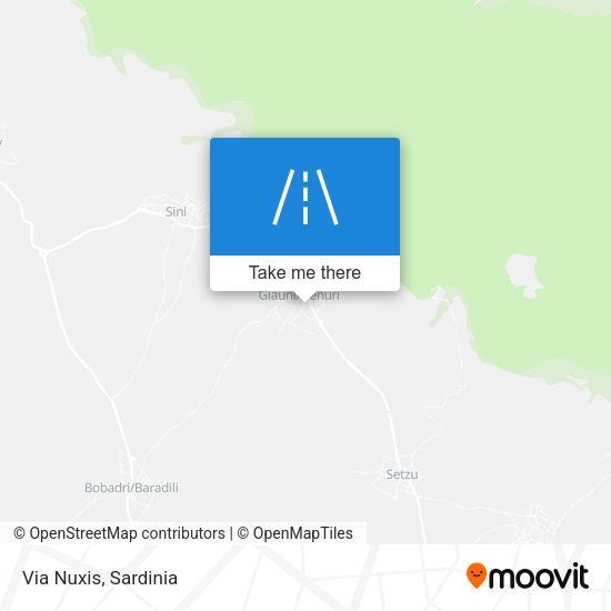 Via Nuxis map