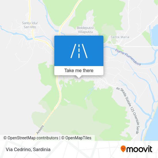 Via Cedrino map