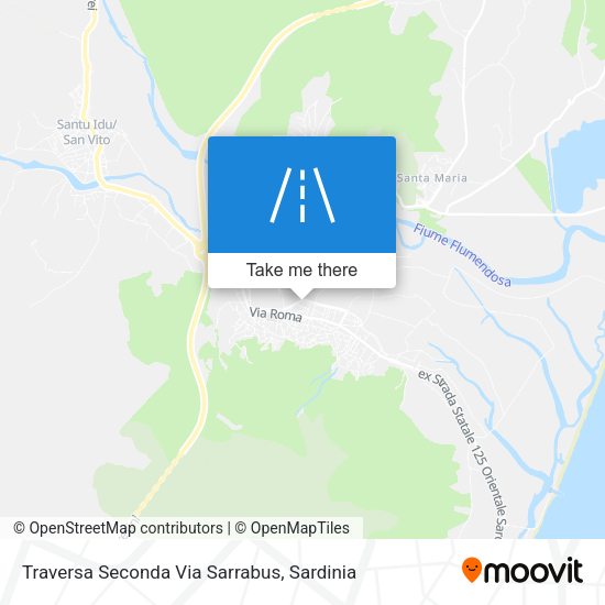 Traversa Seconda Via Sarrabus map