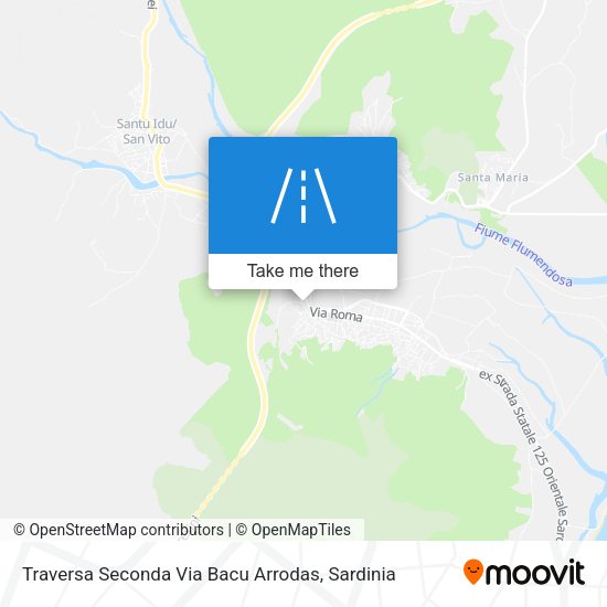 Traversa Seconda Via Bacu Arrodas map