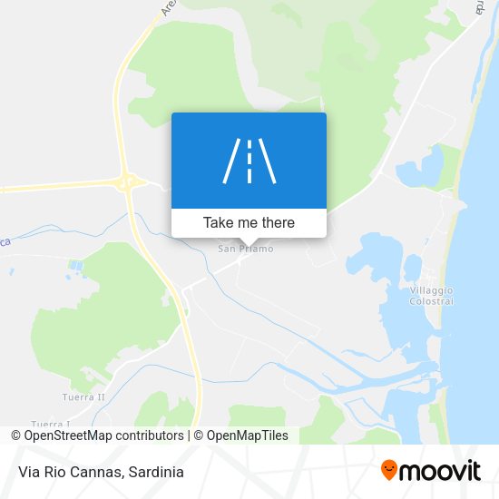 Via Rio Cannas map
