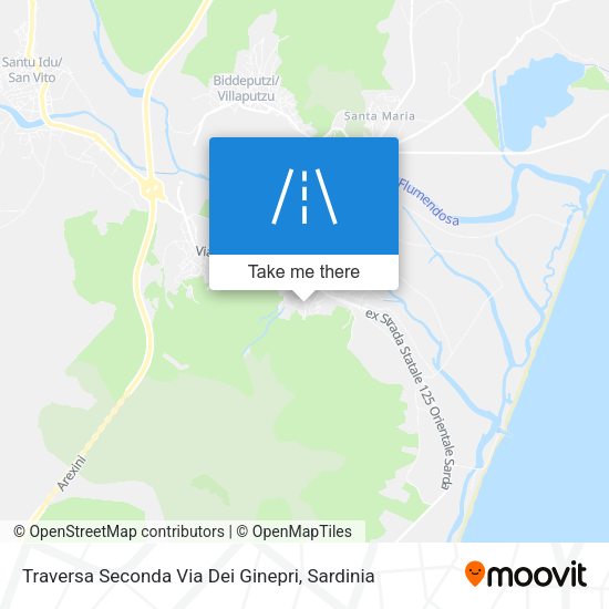 Traversa Seconda Via Dei Ginepri map