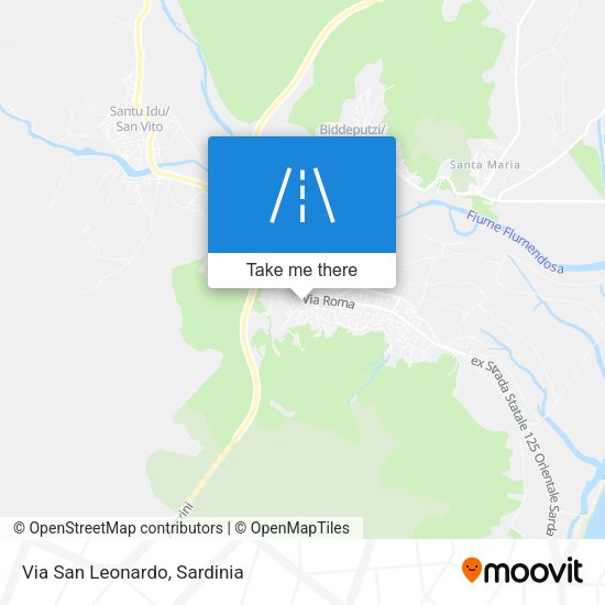 Via San Leonardo map