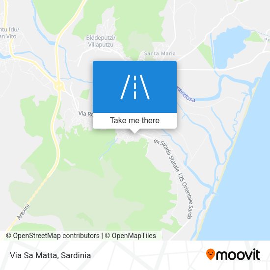 Via Sa Matta map