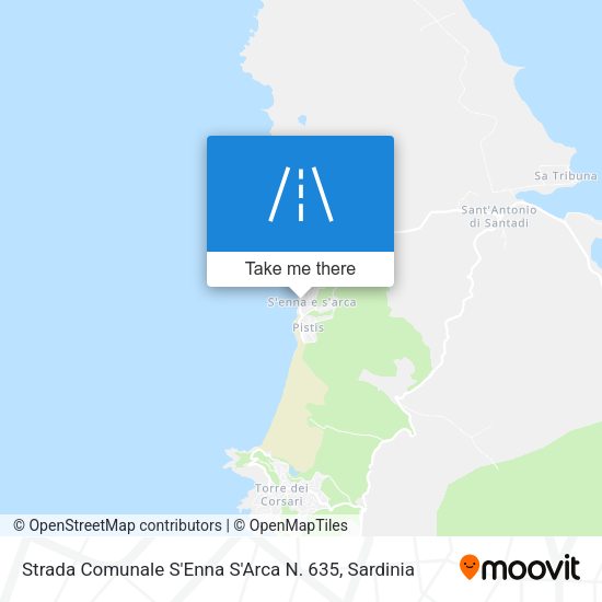 Strada Comunale S'Enna S'Arca N. 635 map