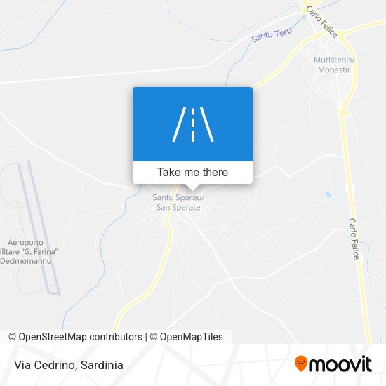 Via Cedrino map